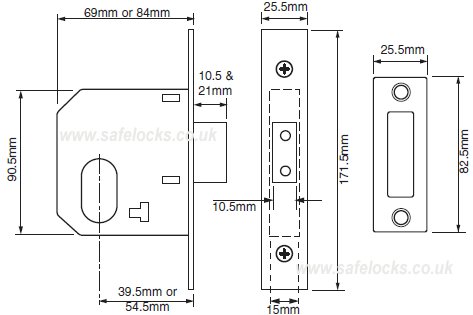 Union L2178 Double Throw Oval Deadlock Case union 2178